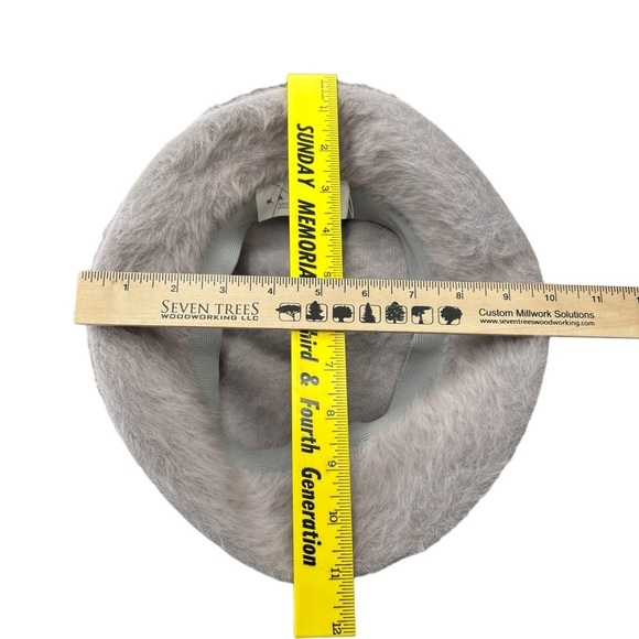 Kangol Design Gray Furry Buckle Bucket Hat Mohair Fedora Made in England classic - Picture 8 of 11